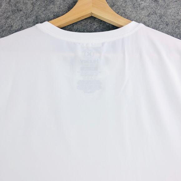 NWOT Hurley Mens Shirt XL White Blue Long Sleeve Performance Stretch Polyester - Picture 6 of 9